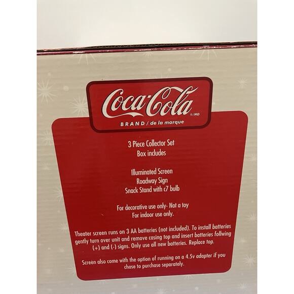 VTG 1990 TOWN SQUARE COLLECTION COCA COLA MOONLIGHT DRIVE-IN THEATER - Picture 12 of 13